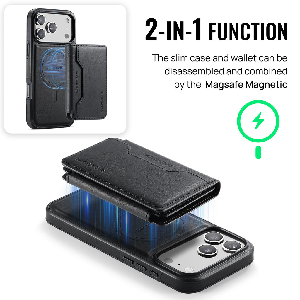Housse de protection en cuir pour téléphone sans fil magnétique