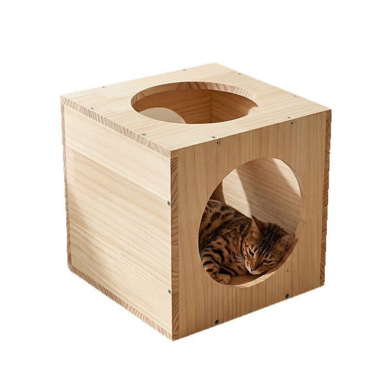 Four-saison Maison de chat Cache-lit Nest Cat Cage Tunnel semi-fermé