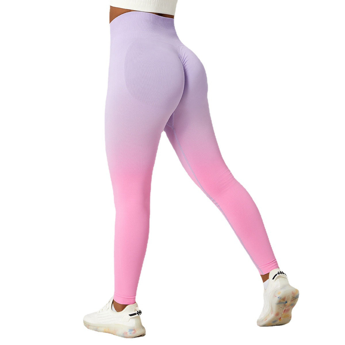 Gradient Fitness High Waist Sportswear Tight Pantalons extérieurs