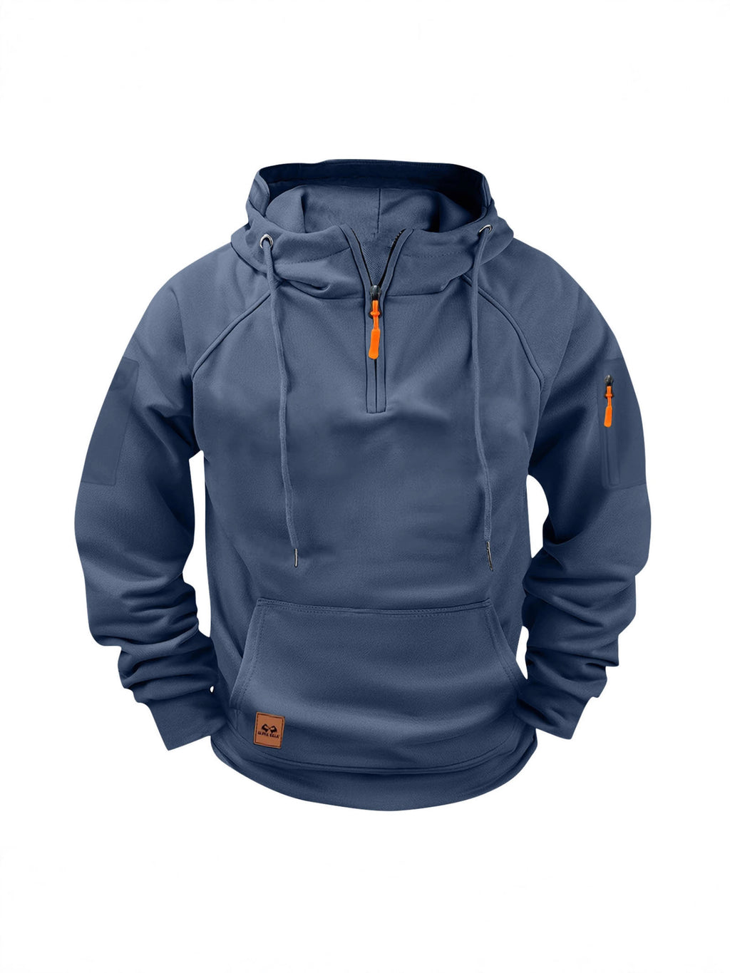 Printemps et automne Sweatshirt homme Hoodie Zipper Multi-Pocket Pullover Sports Casual Sweat