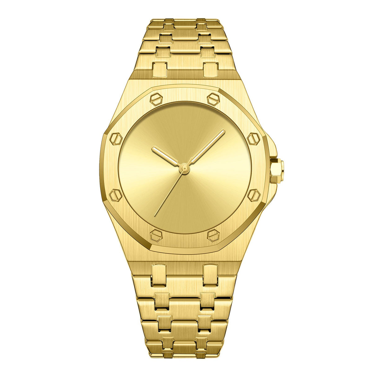 Simple Smooth-surface Octagonal Waterproof Quartz Mens Watch