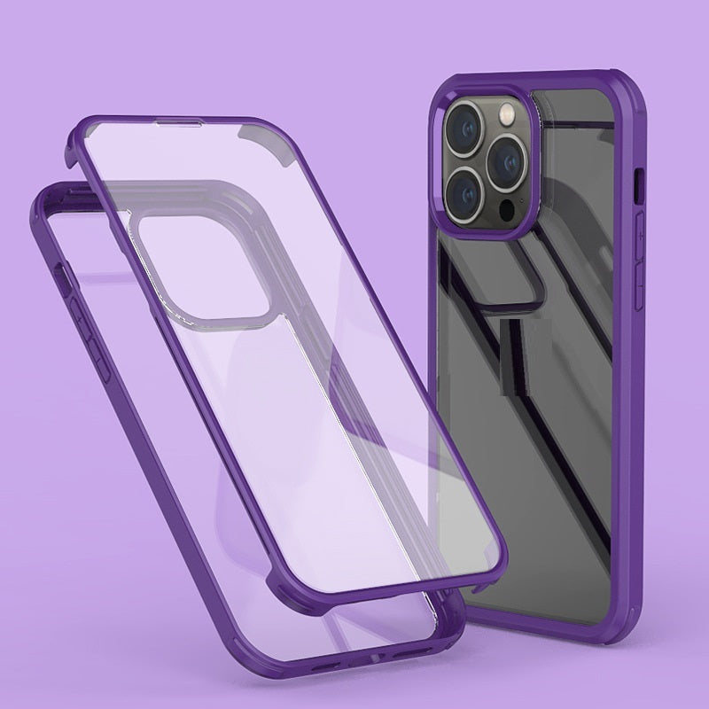 Coque de téléphone Double face Membrane à corps complet Membrane intégrée à quatre coins Résistance à la chute