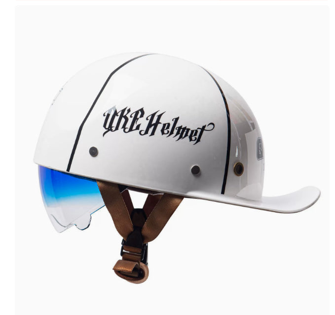 Casque de vélo électrique pour hommes Retro Half Helmet