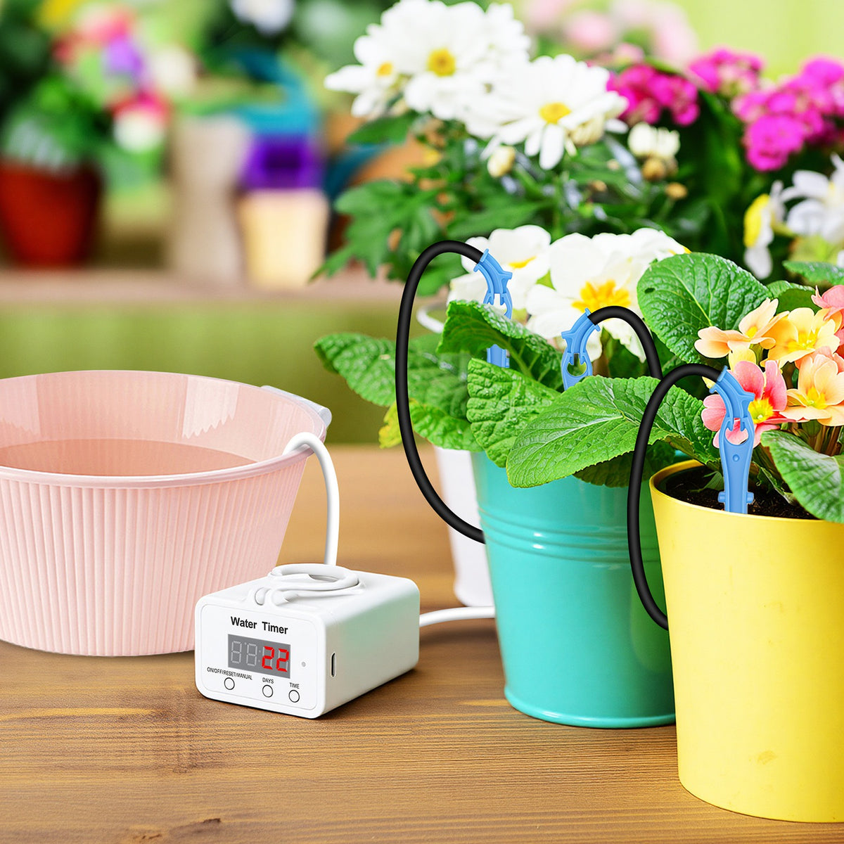 1Pc Automatic Plant Watering Device Indoor Drip Irrigation System with LCD Display Refill