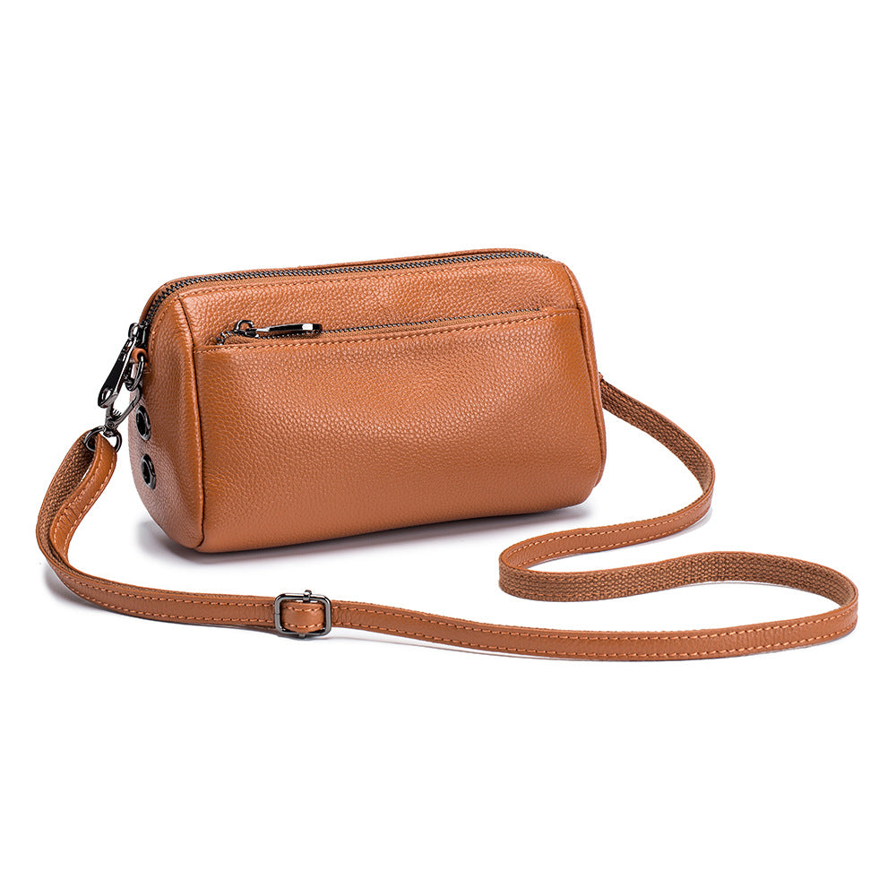 Sac d'épaule multifonctionnel en cuir polyvalent de grande capacité