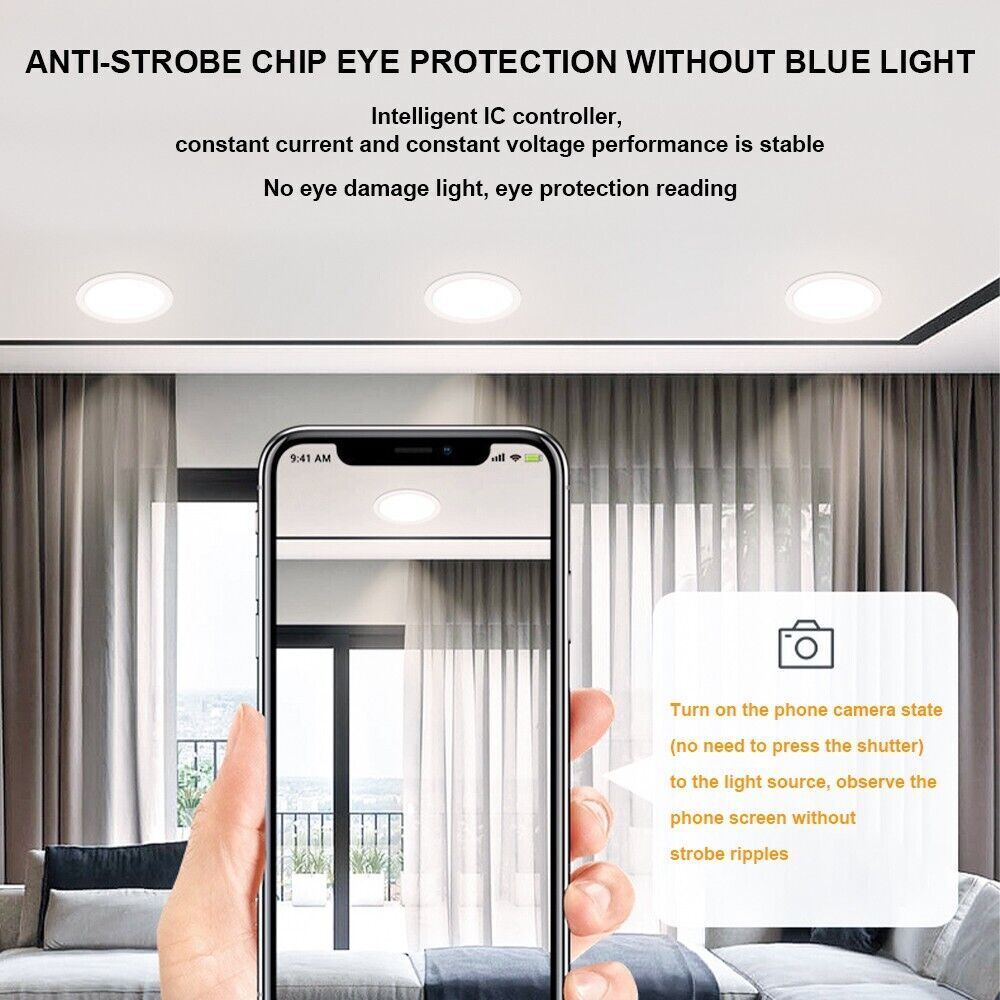 20X Ultra Slim encastré LED panneau plat Plafond lumières Spot Lumières en bas Spotlights