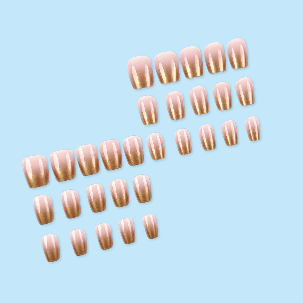 30 pièces de stickers à ongles acryliques gradués avec presse rectangulaire courte pour Nai simple