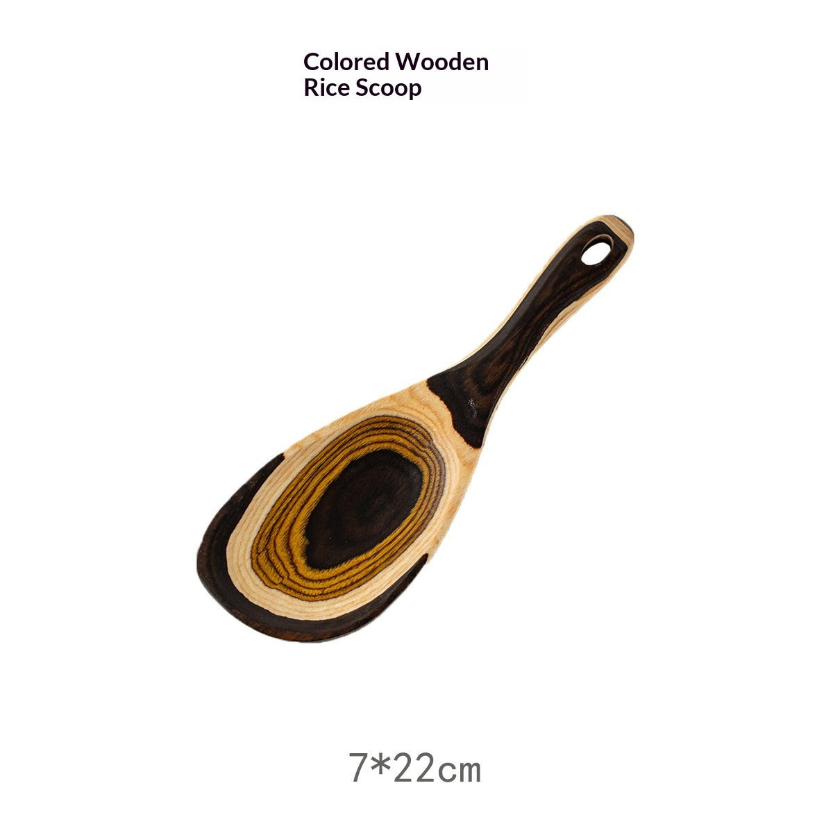 Ustensiles de cuisine en bois de couleur graduée