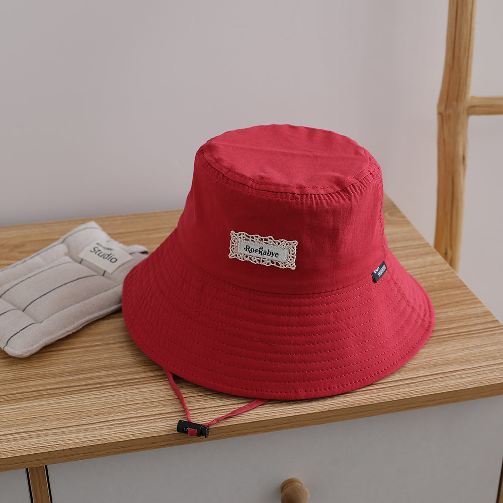 Les filles d'été et les garçons' Ribbon réglable large bordé doux et occasionnel bébé chapeau de soleil F