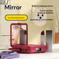 Miroir de maquillage à quatre lignes intégré Banque de puissance de caricature ultra-fine