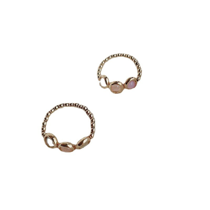 Pêche Blossom Charm S925 Argent Anneau