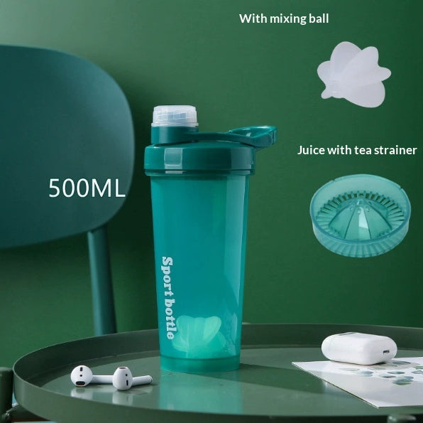 Bouteille de mélange d'eau de tasse de shaker de voyage portable de grande capacité
