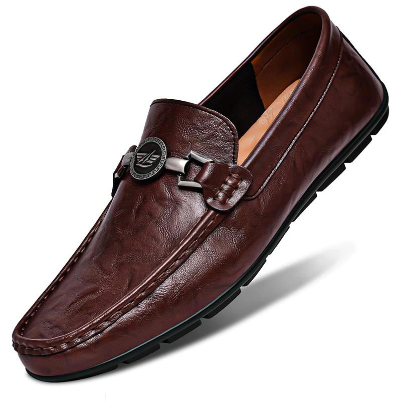 Men's Versatile Trendy Soft Leather Comfortable Casual Leather Shoes