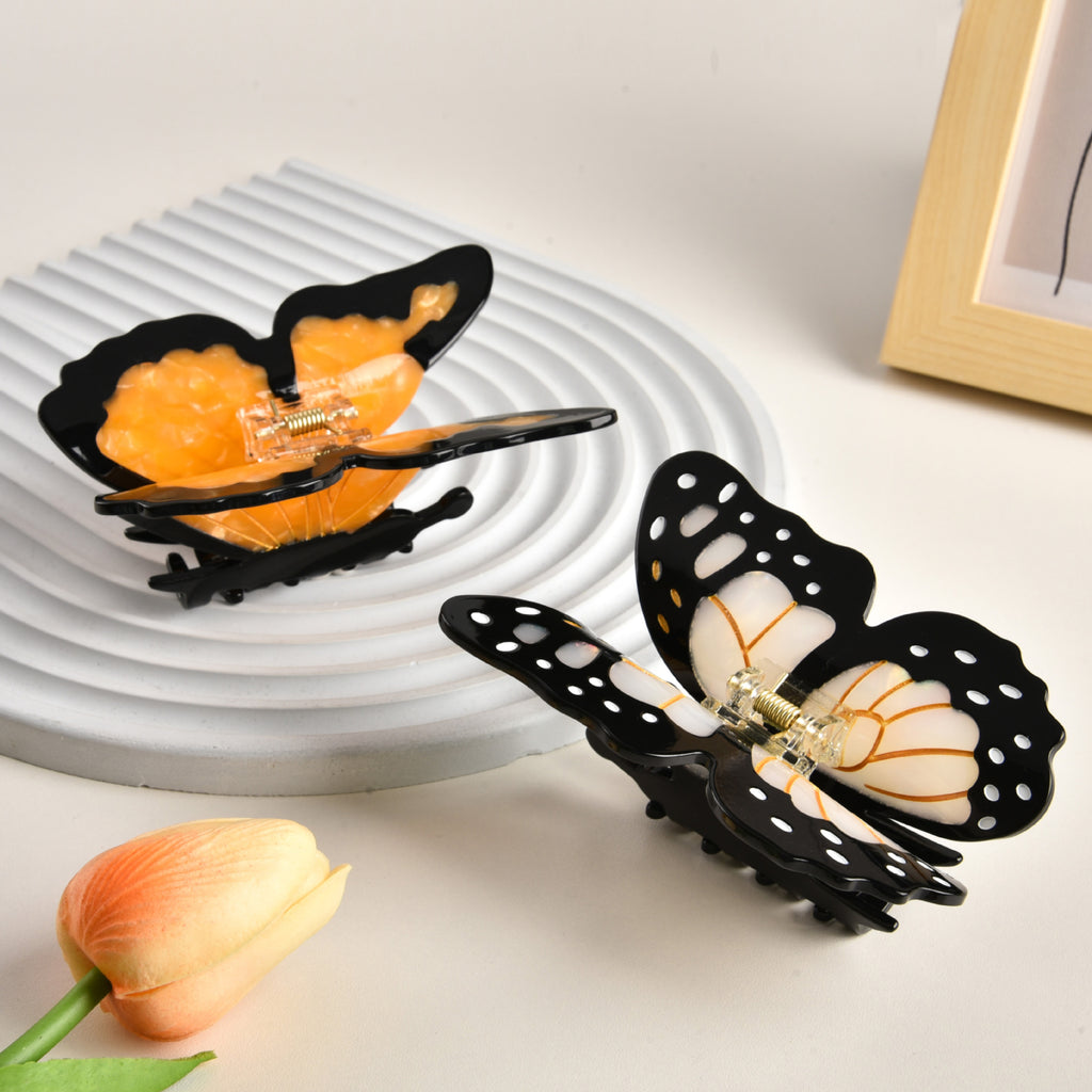 Acétate Butterfly Grip Large Sweet Hair Clip Back Spoon Updo Shark Claw