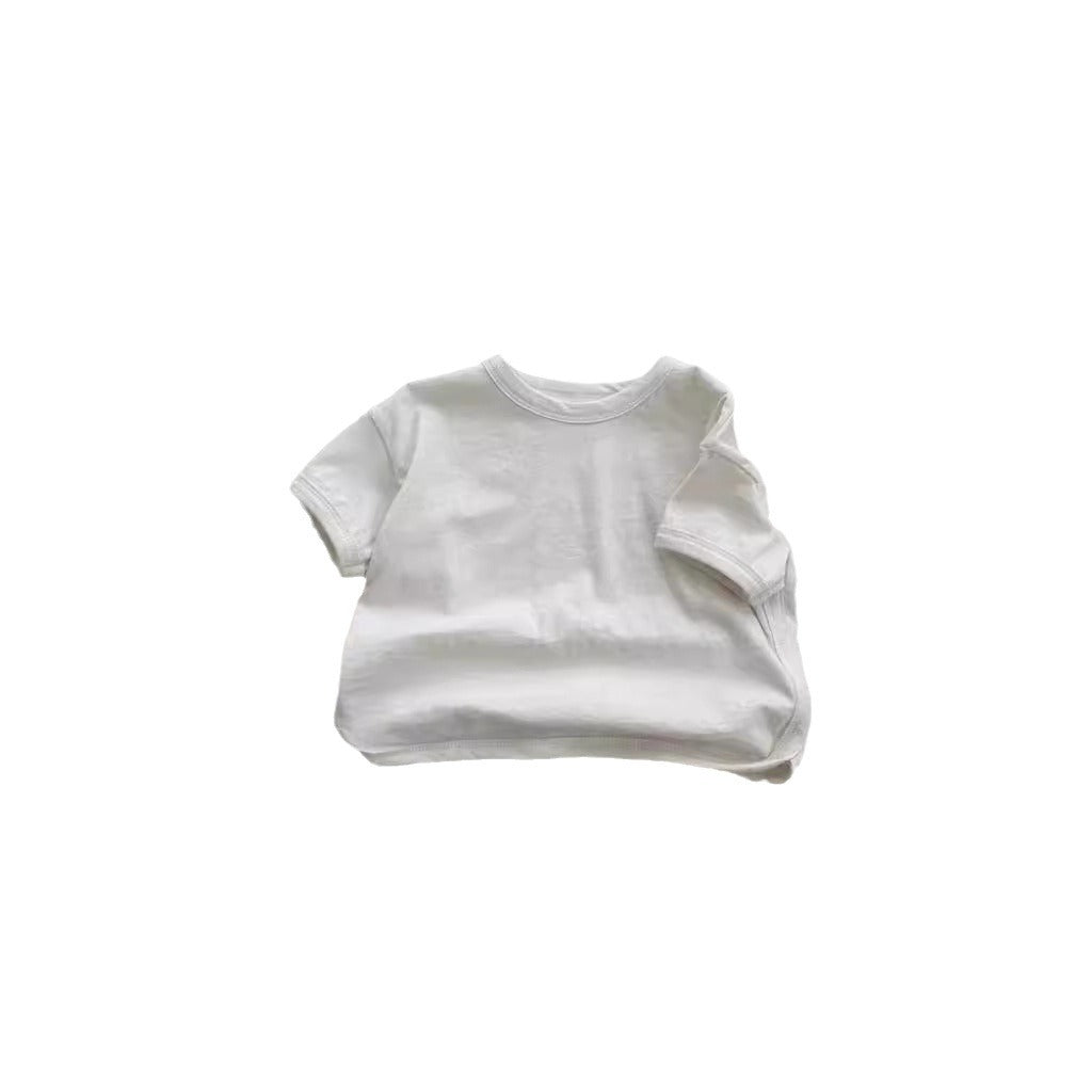 Versatile crew-neck short-sleeved top