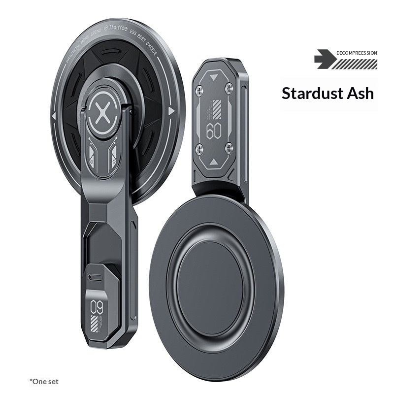 Magnetic, playable, anti-stress, foldable metal stand