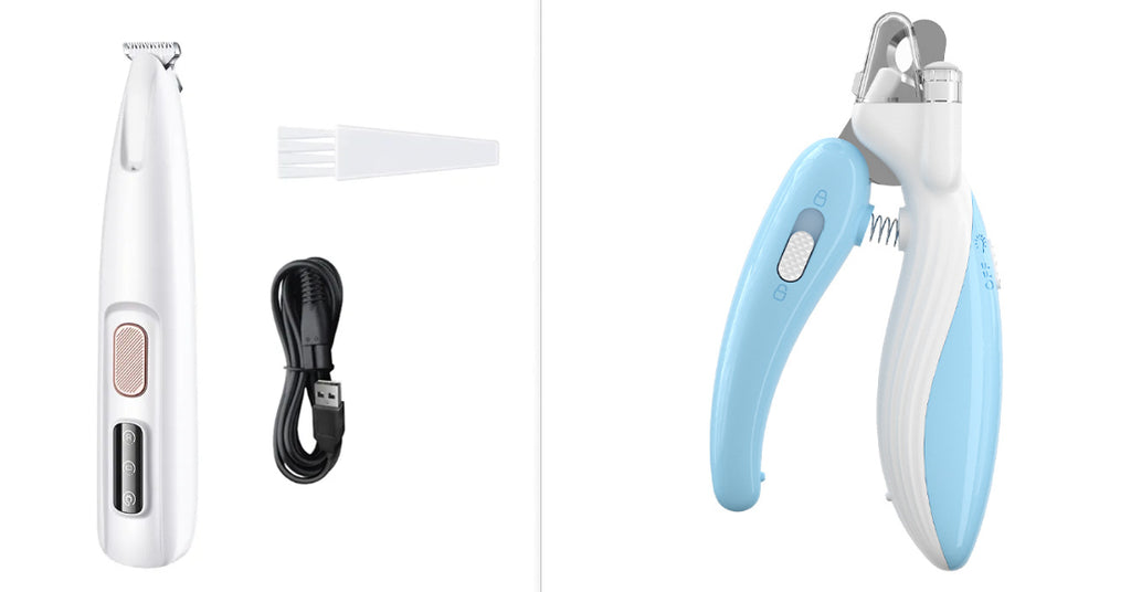 Animaux de compagnie Paw Trimmer avec lumière LED entièrement imperméable aux cheveux de chien Trimmer avec LED Display Dog
