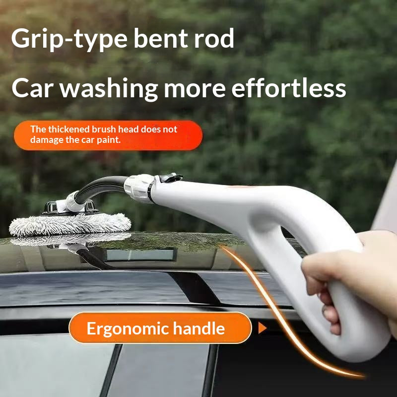 Wash Car By Hand Bent-Handle Soft-Bristle Mop