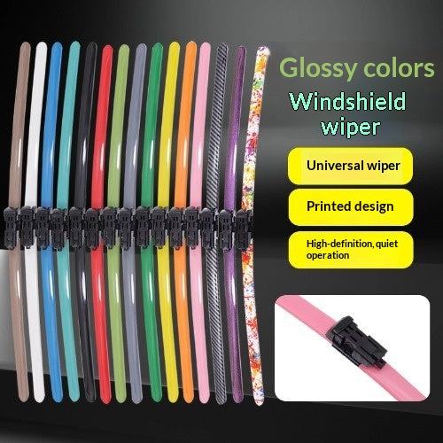 Wiper pare-brise en fibre de carbone coloré