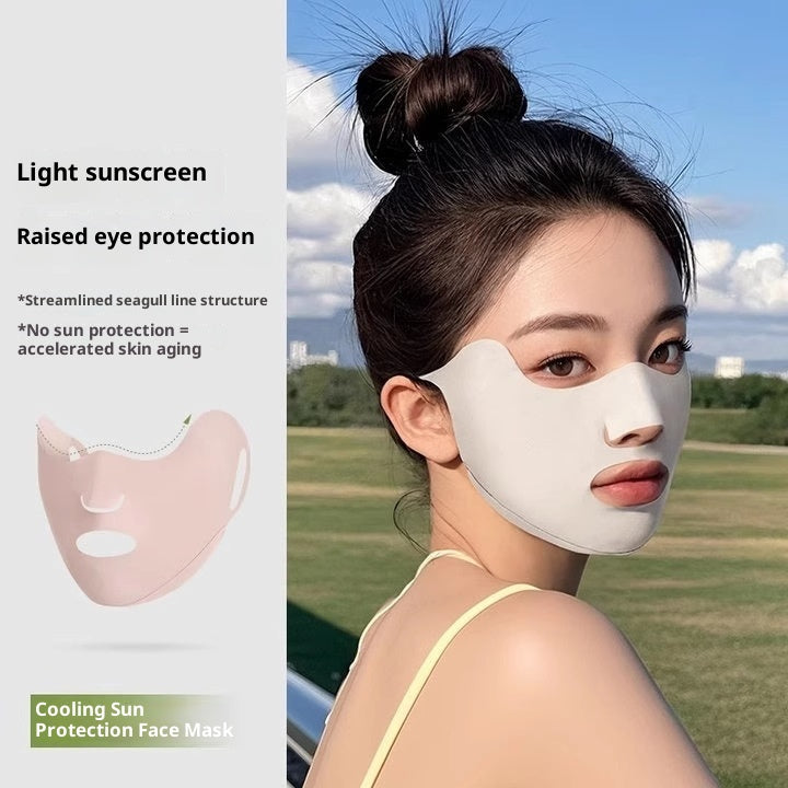 Masque de protection du soleil pour les femmes Masque de soie respirant pour l'été