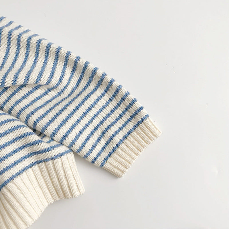 Sweater en tissu rayé de style coréen