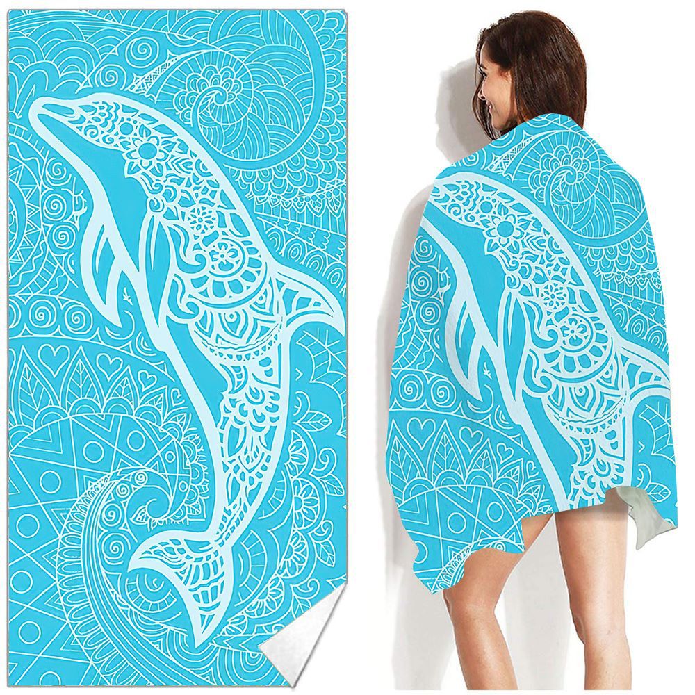 Serviette de plage Bohemian imprimée pour la natation