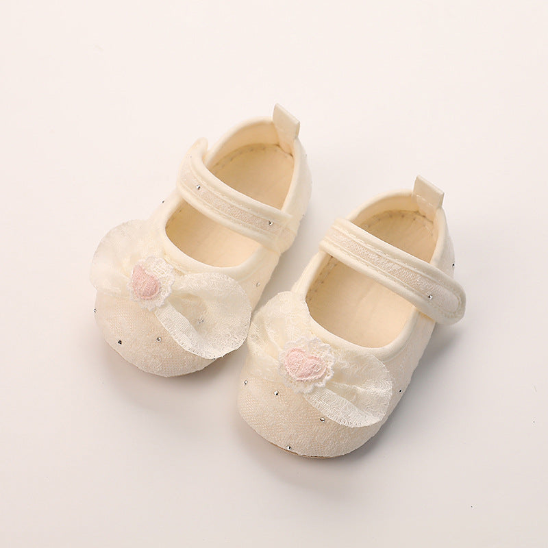 Bow Bébé Princesse Chaussures Non-dérapant Soft Bottom