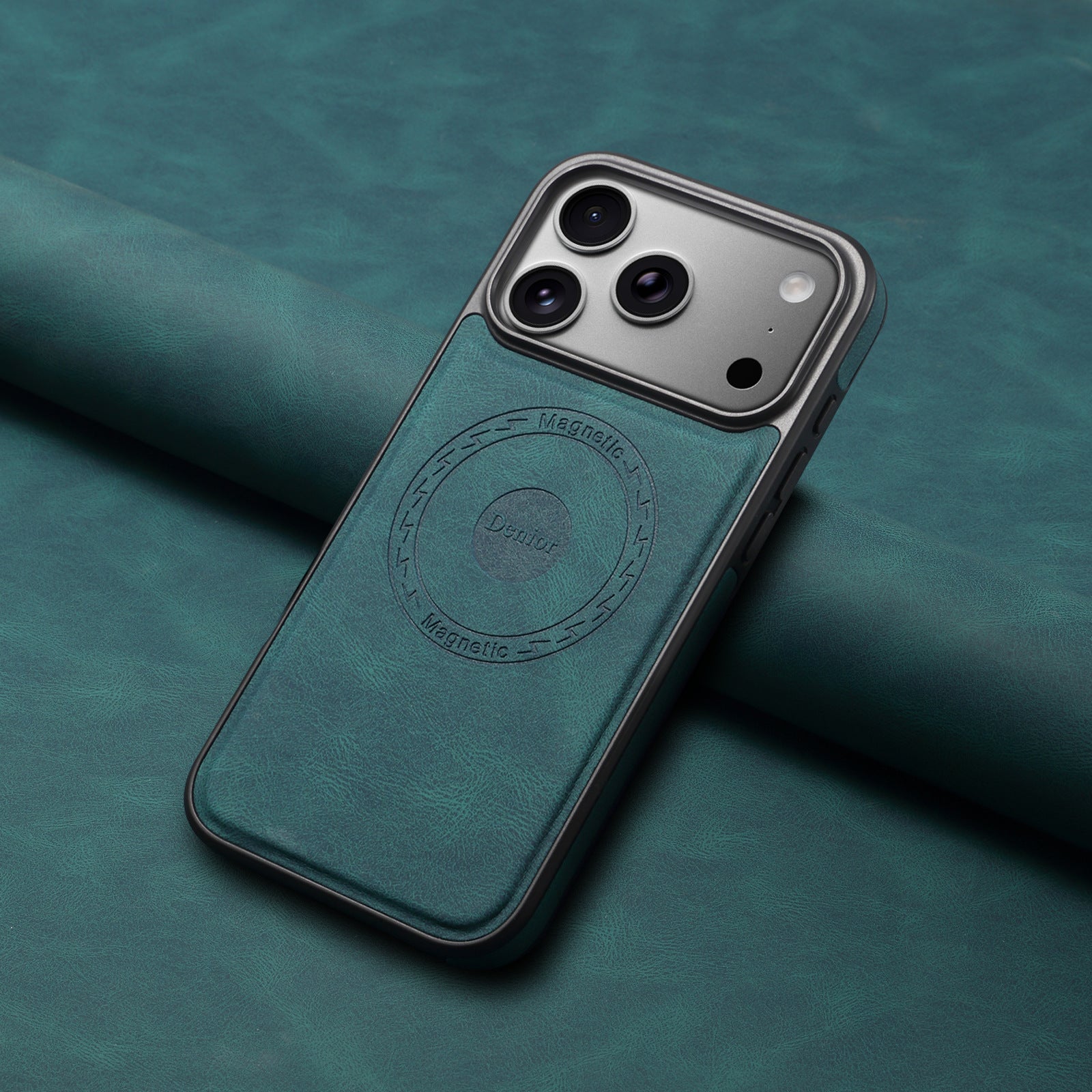 Protecteur de boîtier de téléphone magnétique à texture peau