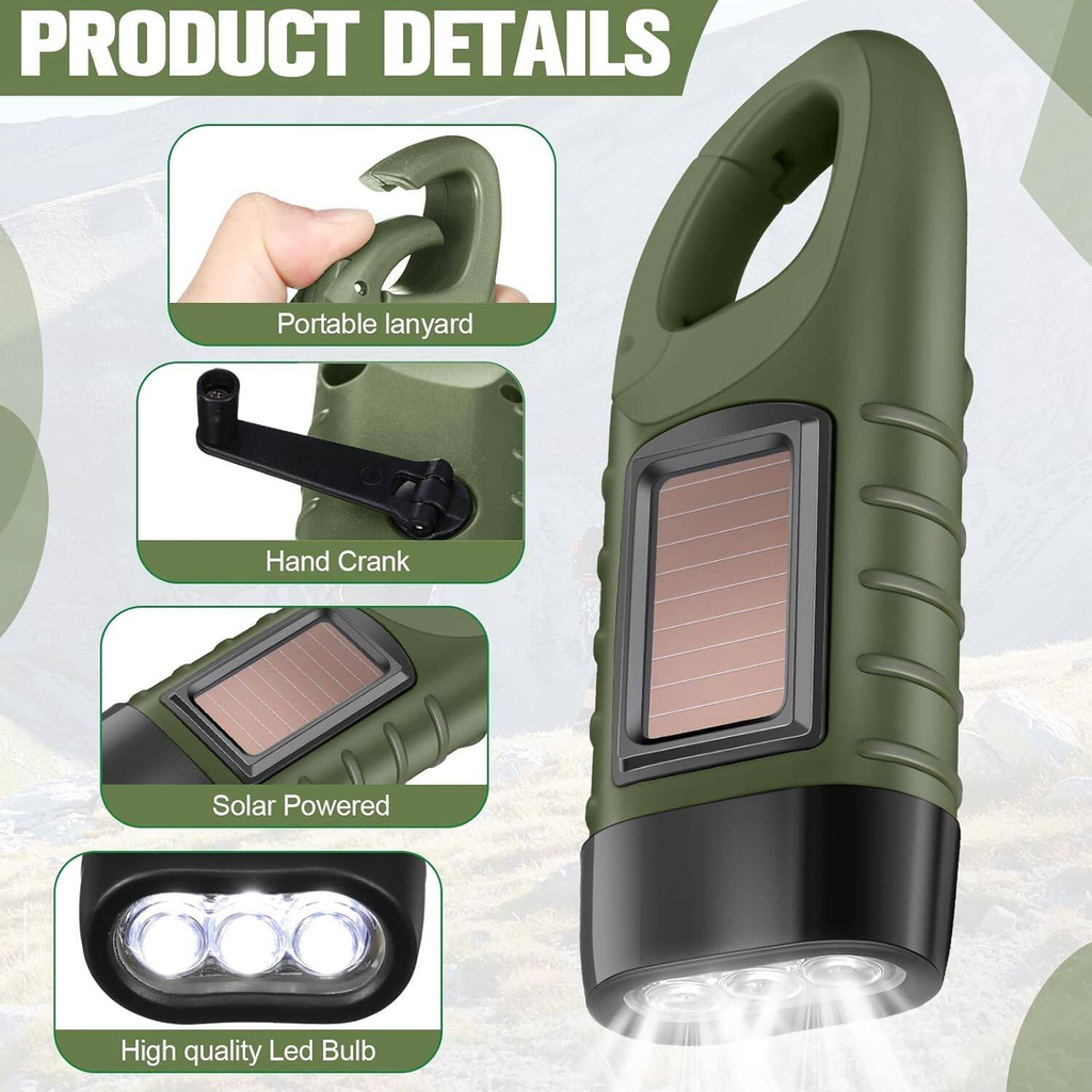 2-Pack Ensemble de torches solaires et mains cranes