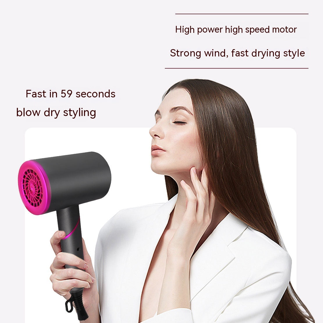 Séchoir à cheveux à haute puissance à température constante