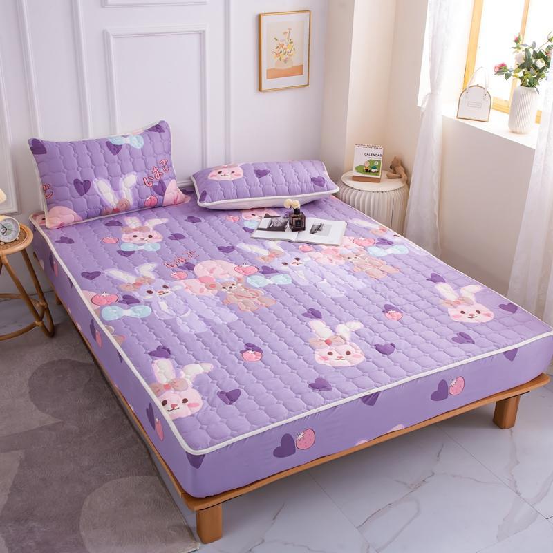 Cotton recouvert anti-dérapant tapis de lit