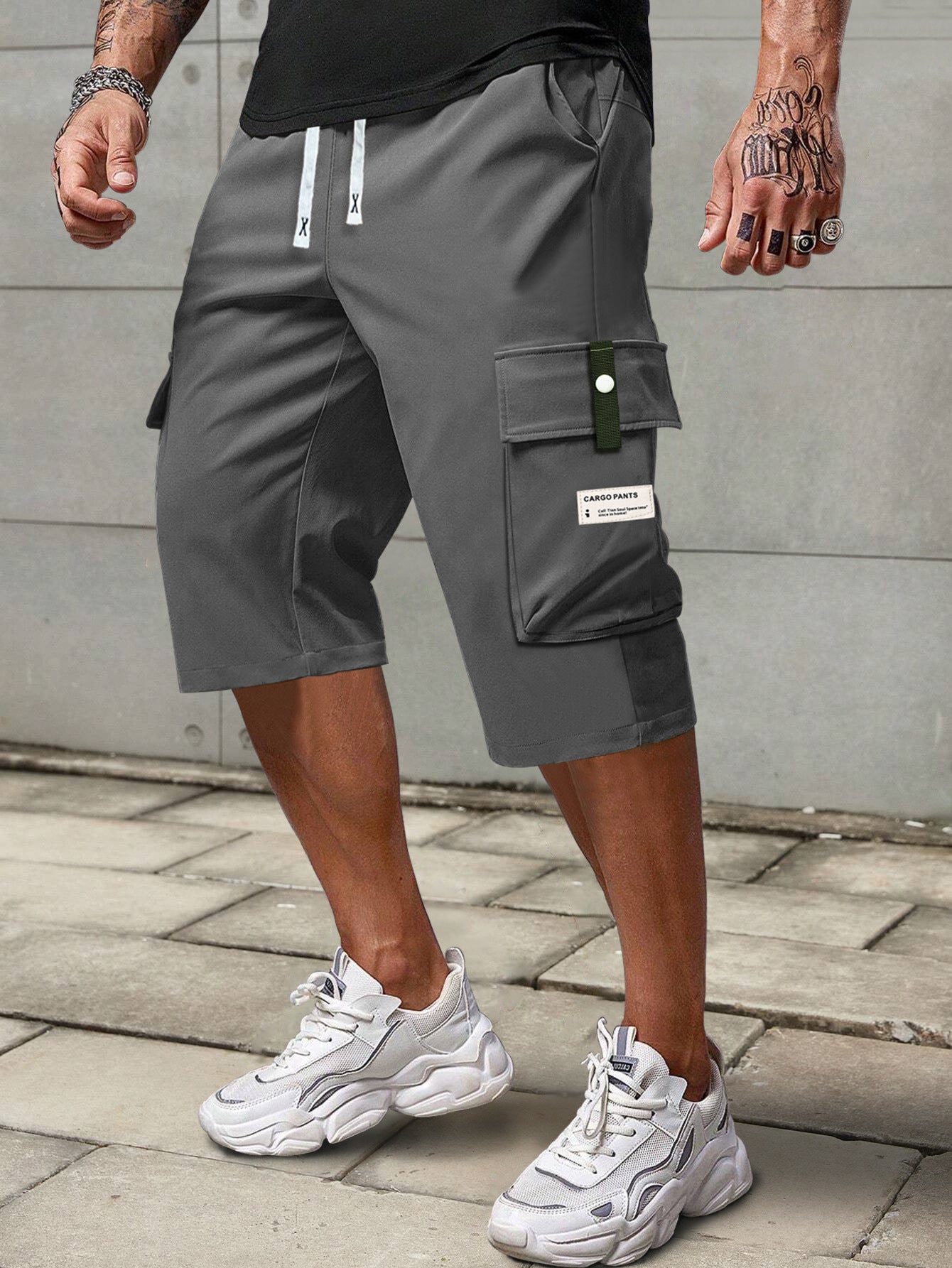Taille de l'Europe Thin Straight Cropped Pantalons homme Cargo Short d'été Ove de sport des garçons