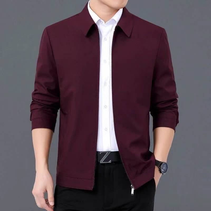 Collar Dad-style Button-up Casual Summer Jacket