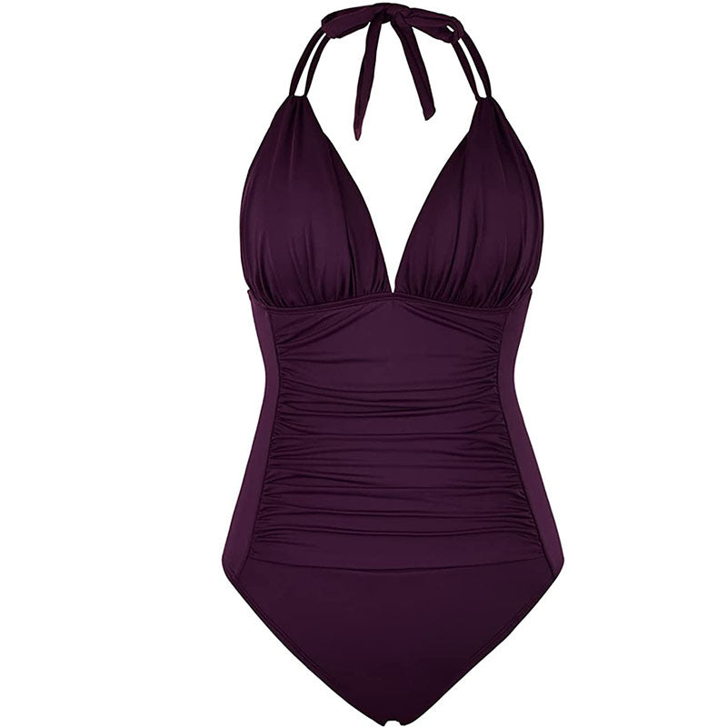 Maillot de bain en une seule pièce sans arrière, multicolore