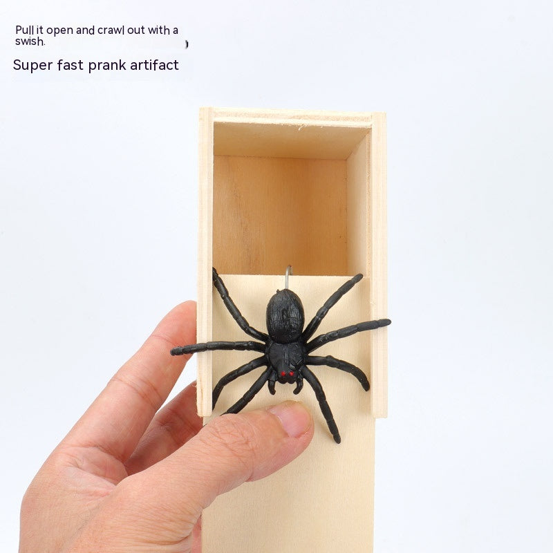 Simulation Spider Scared Boîte en bois Spoof Spider Creative Tricky