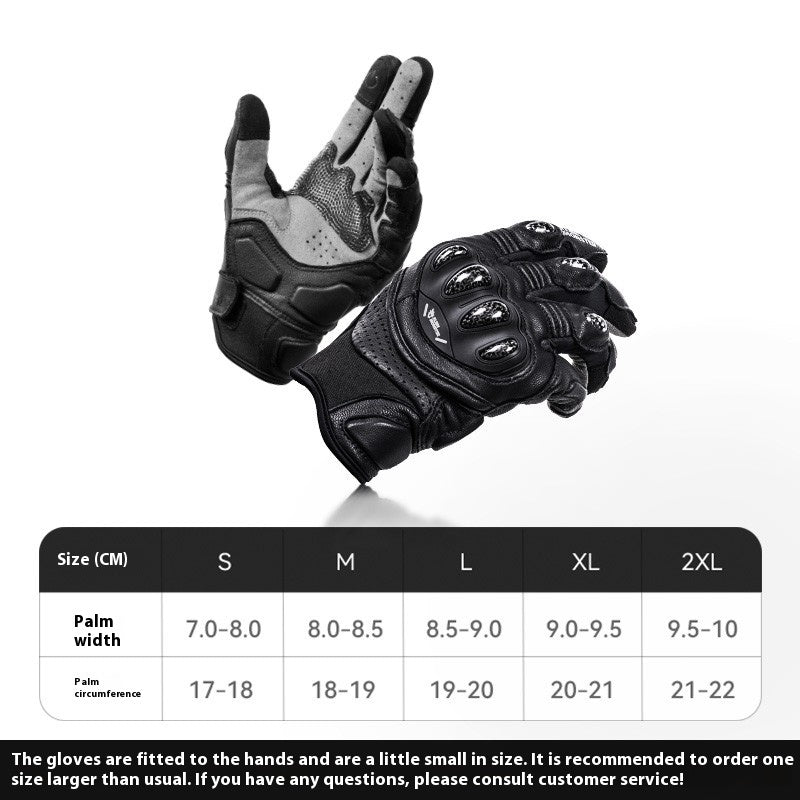 Gants moto fibre de carbone anti goutte