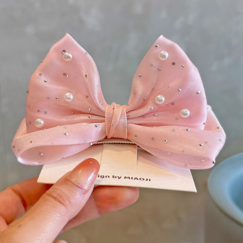 SpringSummer Kids Clip cheveux avec trois dimensions Pearl Big Bow