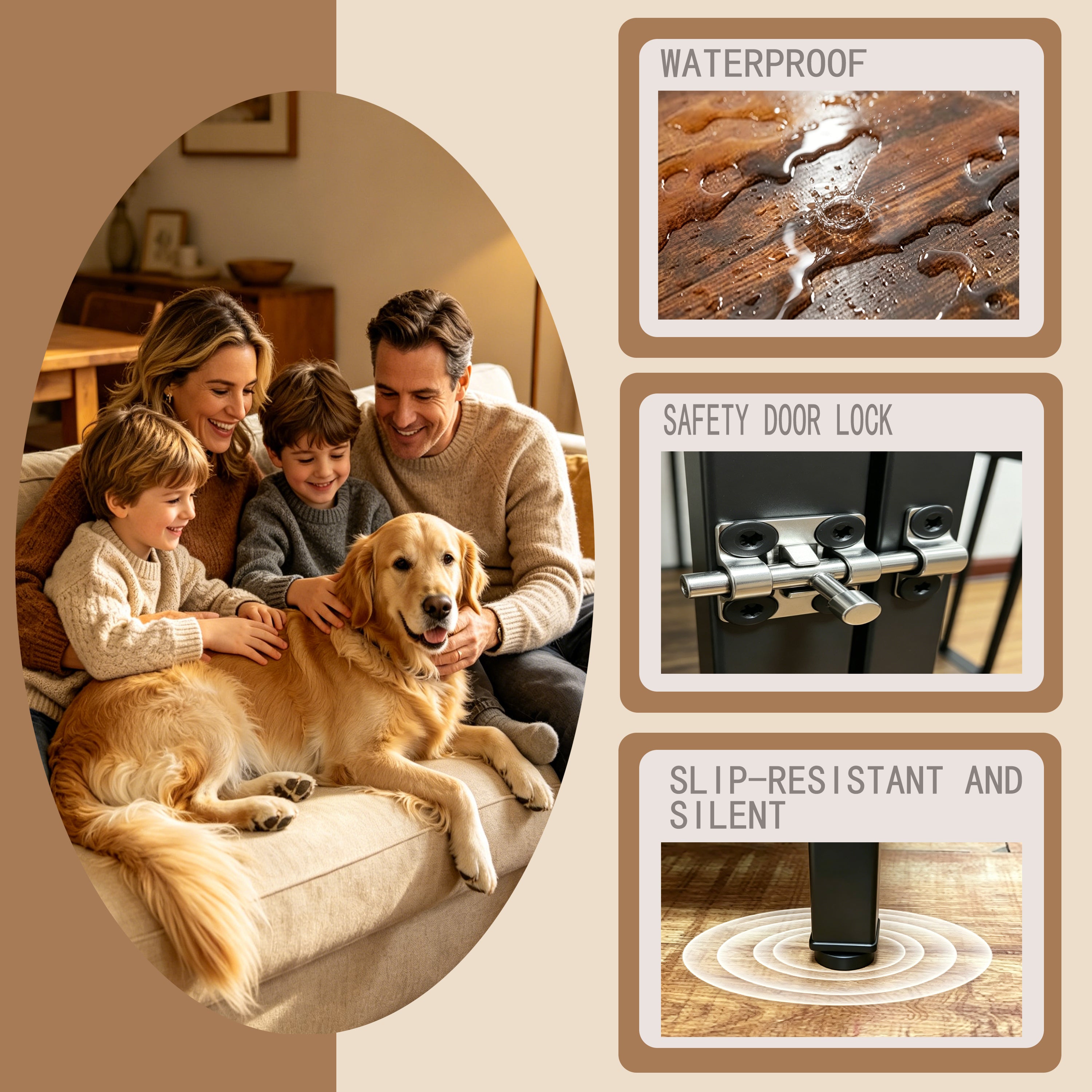 Bois ancien grain de chien bord de cage