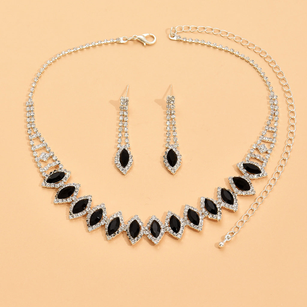 Ensemble de bijoux de mariée en cristal haut de gamme pour femmes