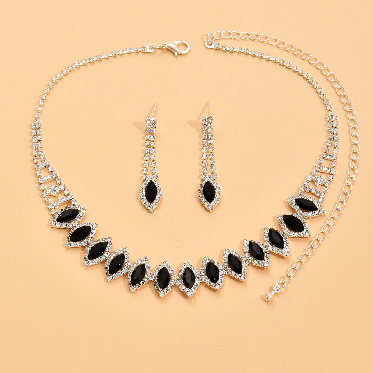 Ensemble de bijoux de mariée en cristal haut de gamme pour femmes
