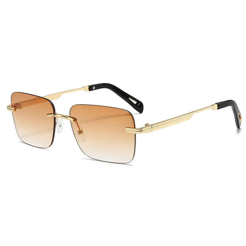 Lunettes de soleil carrées creuses pour hommes et femmes