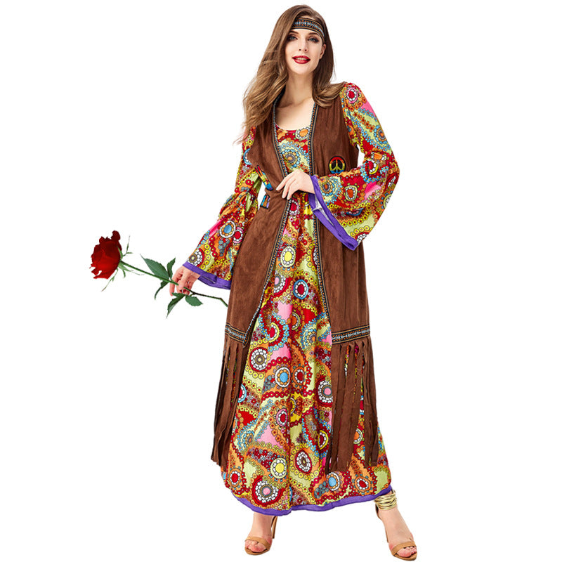 Vieille Déesse Tribal Primitive Disco Hippie