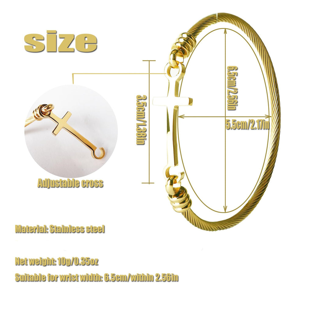 Bracelet de croix miniature en acier inoxydable