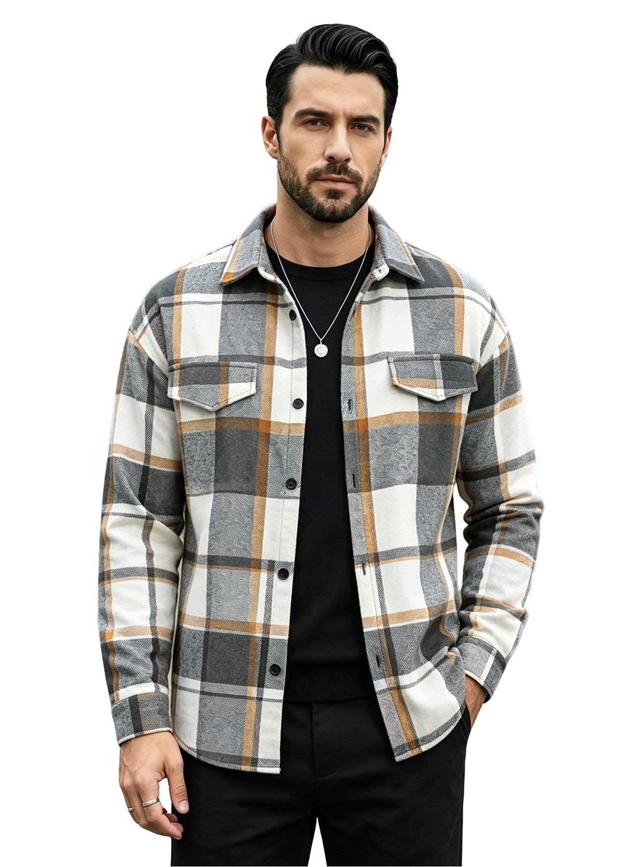 Chemise en cuir brossé vintage homme