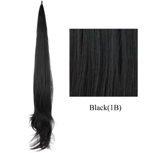 Flexible Synthétique Long Ponytail Enveloppé autour de Polonais Curly Ponytail Pour les femmes