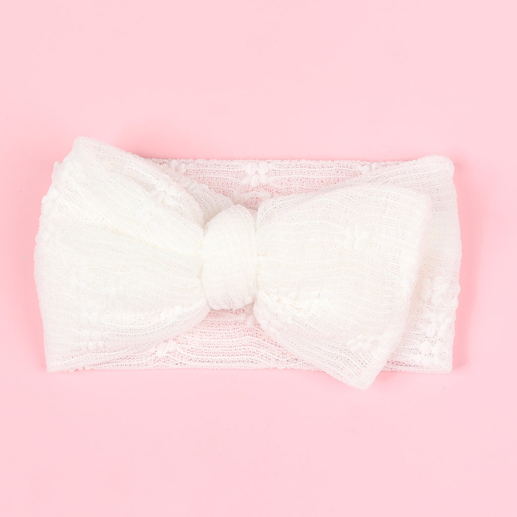 Bande de cheveux bébé Polyester double couche Bow