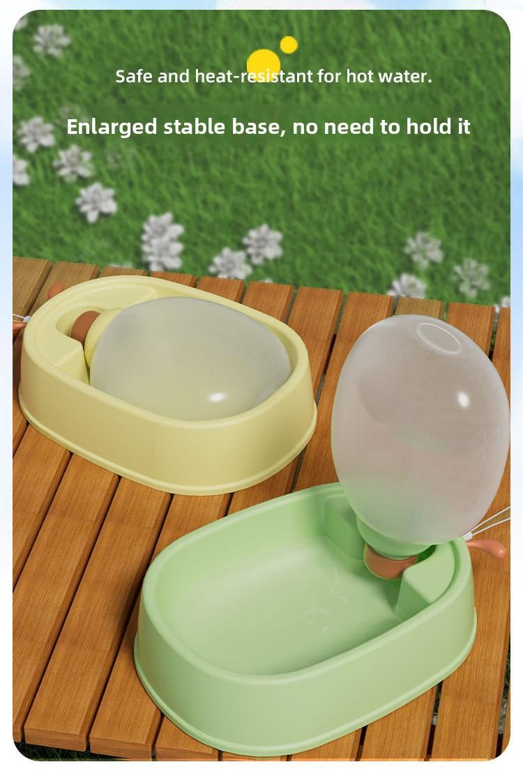 Bouteille d'eau portable pour animaux de compagnie avec des bois mignons