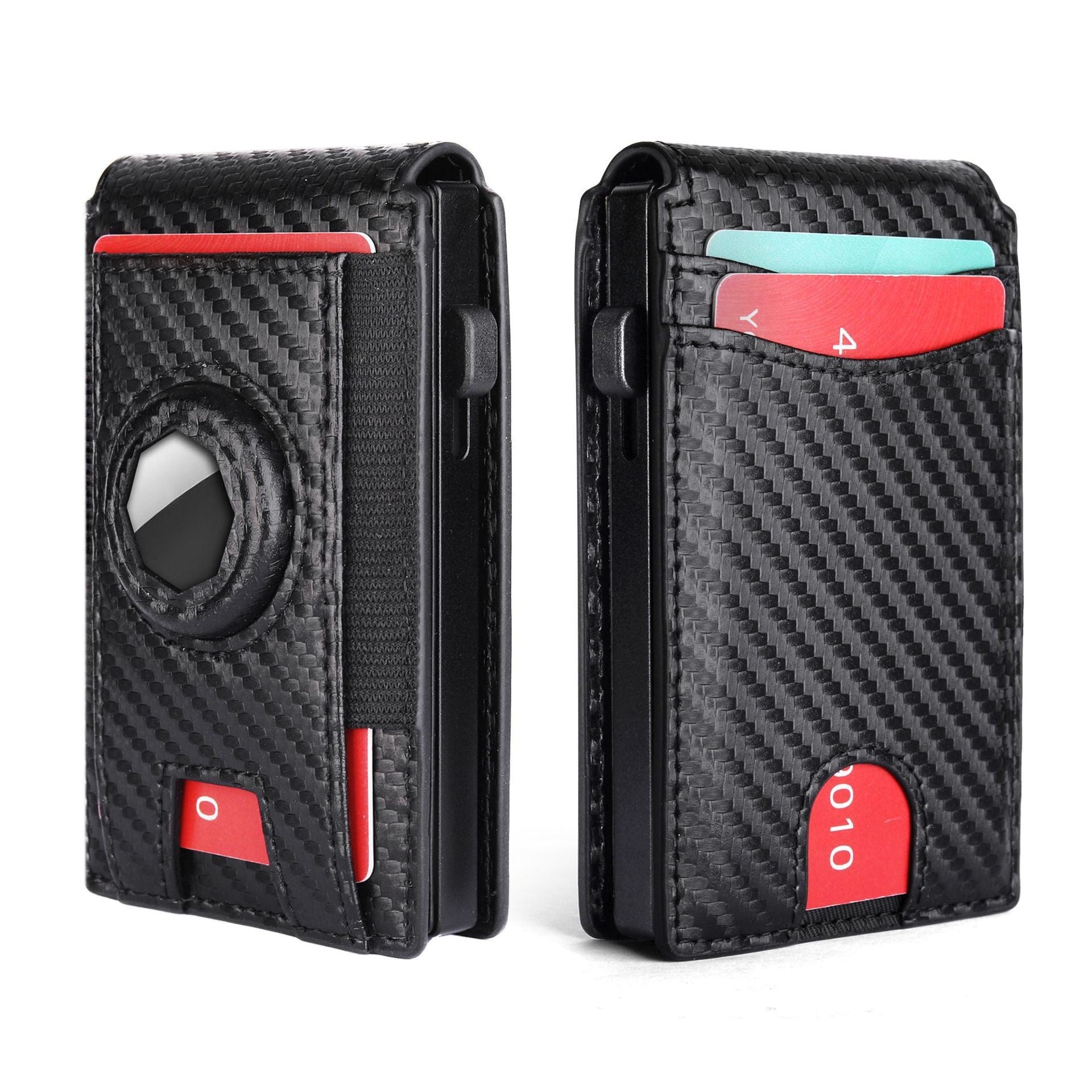 Flip-style Multi-carte-slot en cuir véritable hommes portefeuille