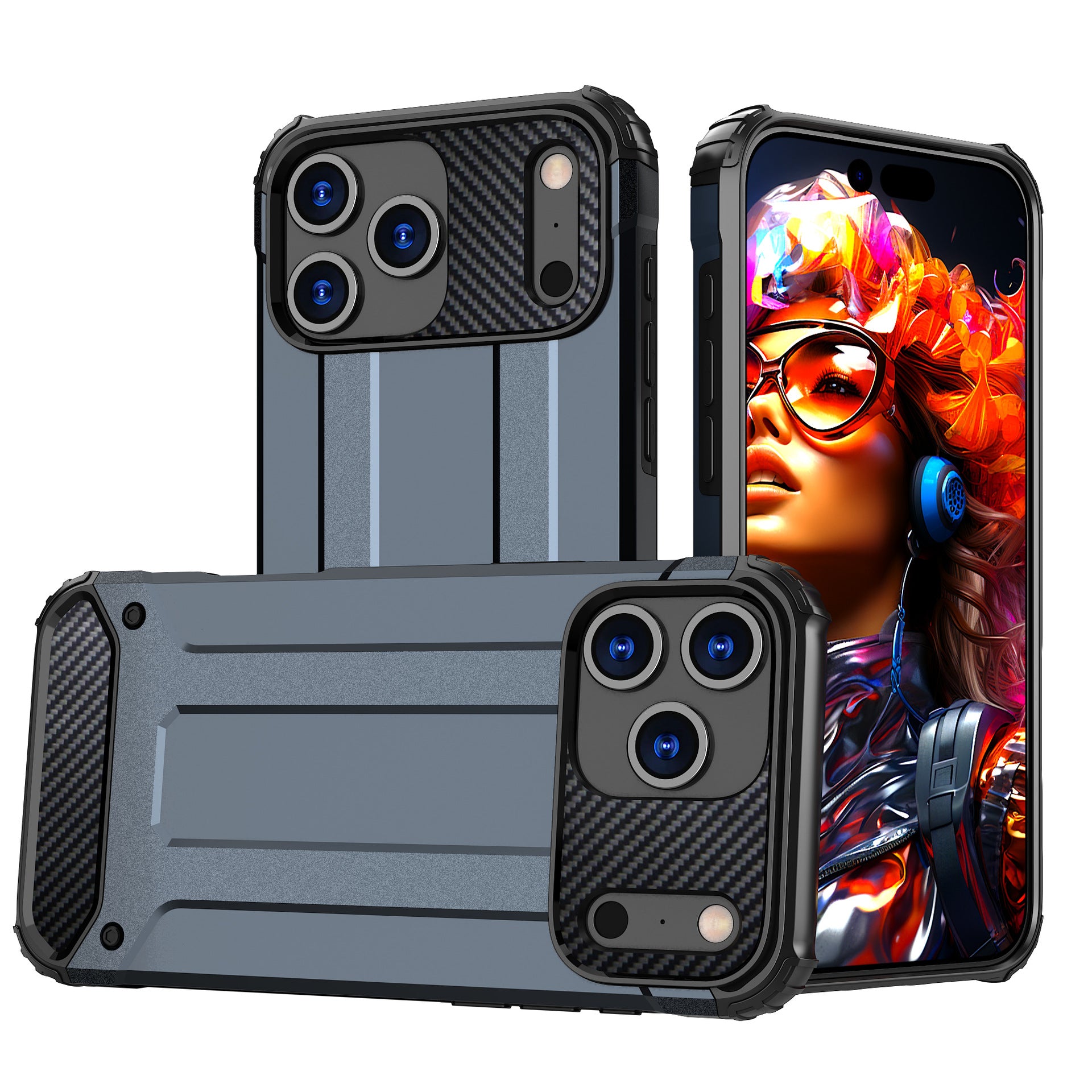 Étui de téléphone Extraordinaire en acier Armor résistant à la goutte Couverture de protection résistant à la goutte