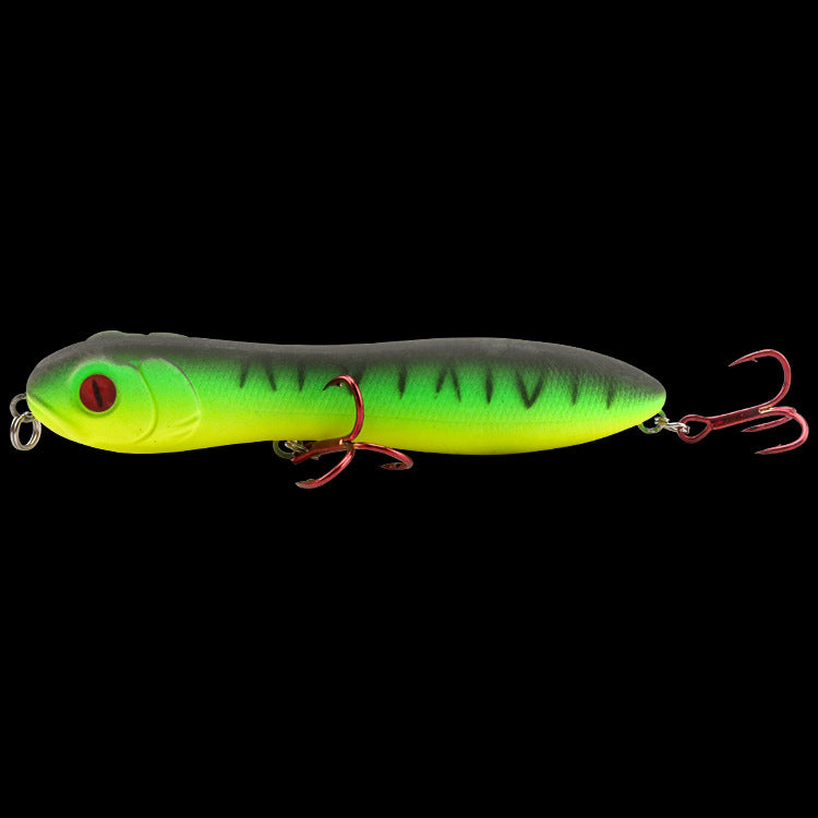 Lure de crayon à tête de serpent bionique en plastique avec hochet